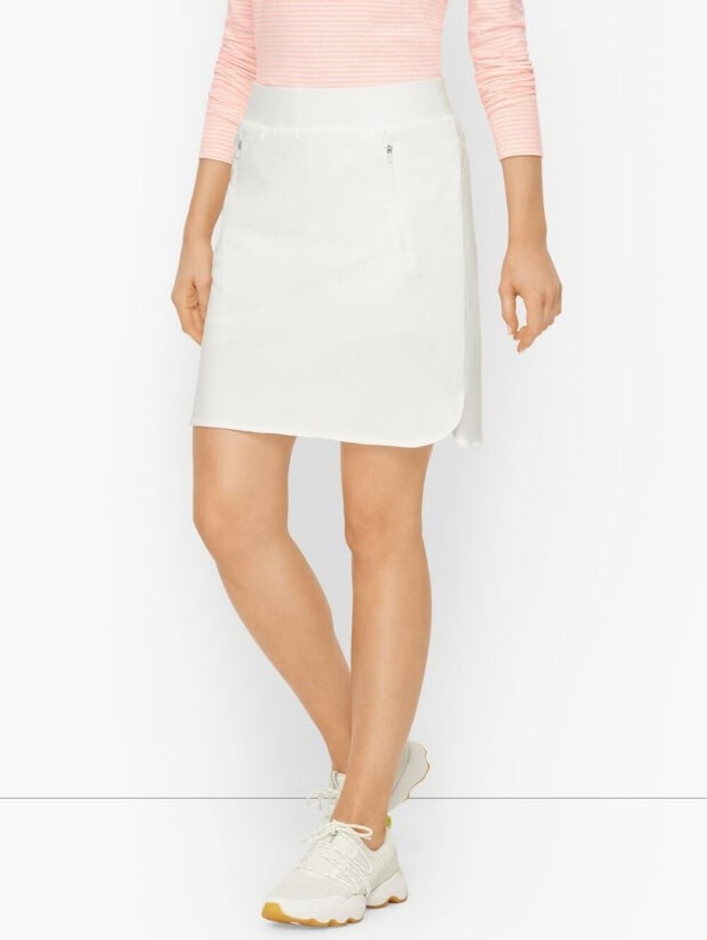 T By Talbots Everyday Stretch Skort Solid White